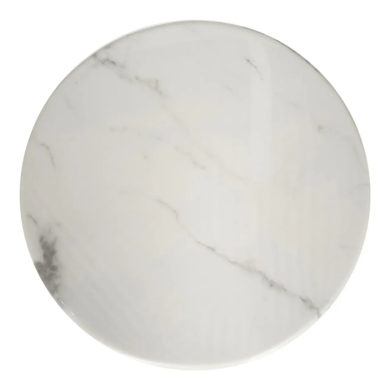 Huimei Round Marble Coffee Table with Gold Stainless Steel Base – White and Golden Color Huimei Furniture