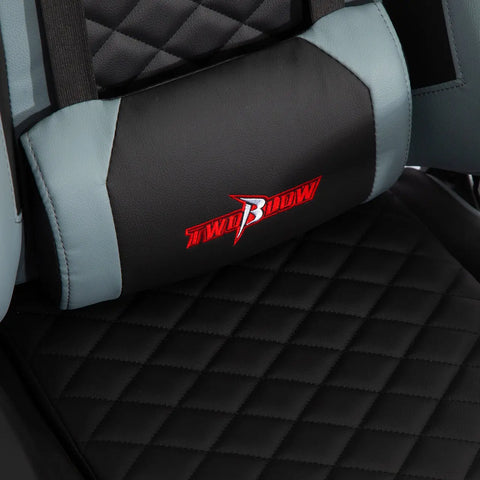 Huimei Grey Ergonomic Gaming Chair with Adjustable Armrests & Lumbar Support Huimei Furniture