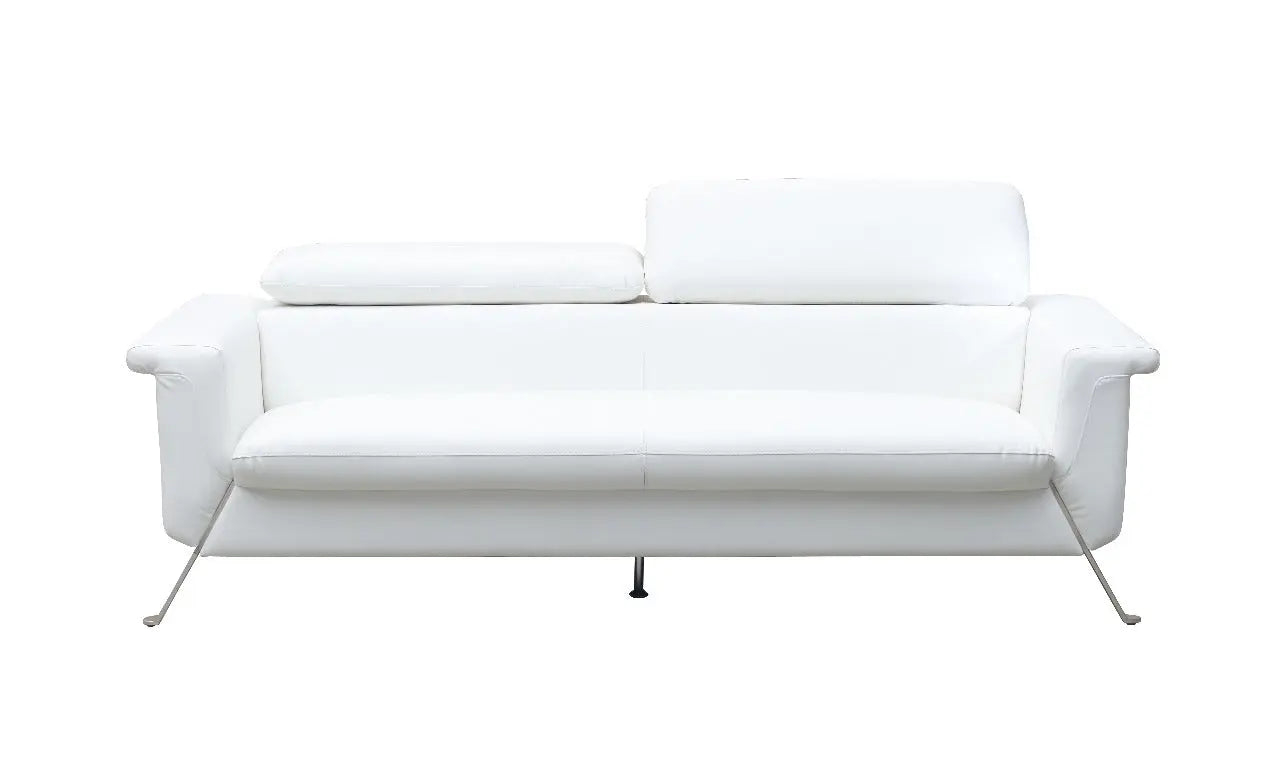 Huimei PU Leather Office Sofa Collection with Retractable Headrests – Black & White Huimei Furniture