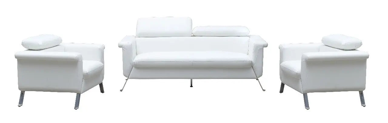 Huimei PU Leather Office Sofa Collection with Retractable Headrests – Black & White Huimei Furniture