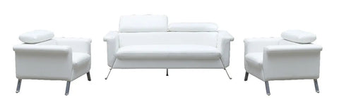 Huimei PU Leather Office Sofa Collection with Retractable Headrests – Black & White Huimei Furniture