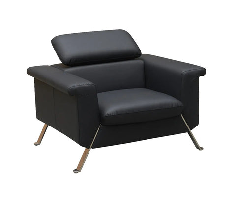Huimei PU Leather Office Sofa Collection with Retractable Headrests – Black & White Huimei Furniture