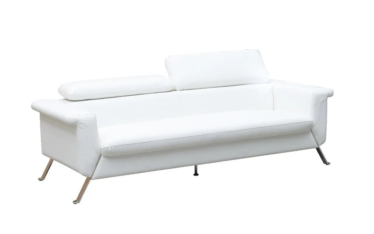 Huimei PU Leather Office Sofa Collection with Retractable Headrests – Black & White Huimei Furniture