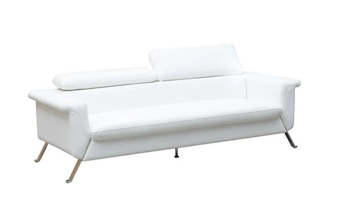 Huimei PU Leather Office Sofa Collection with Retractable Headrests – Black & White Huimei Furniture