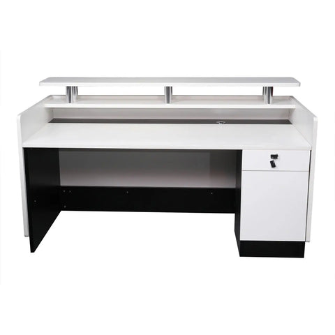 Huimei Modern White Reception Desk – Available in 160cm, 180cm & 200cm Sizes Huimei Furniture
