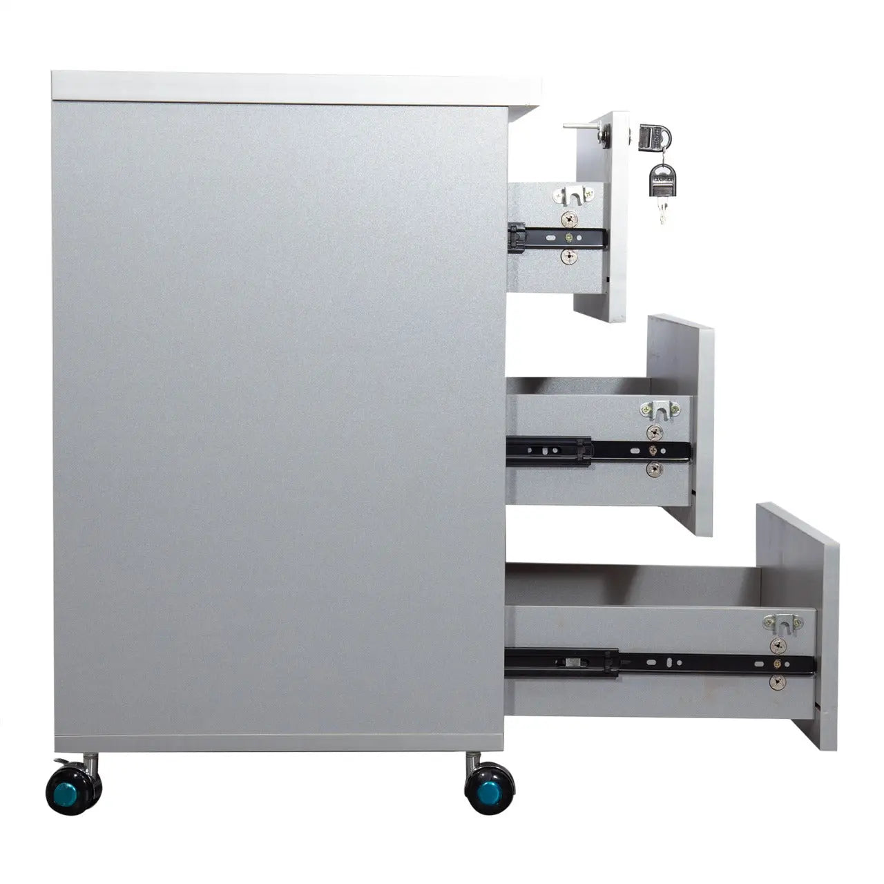 Huimei Three Drawer Office Cabinet, Grey Color Huimei Furniture