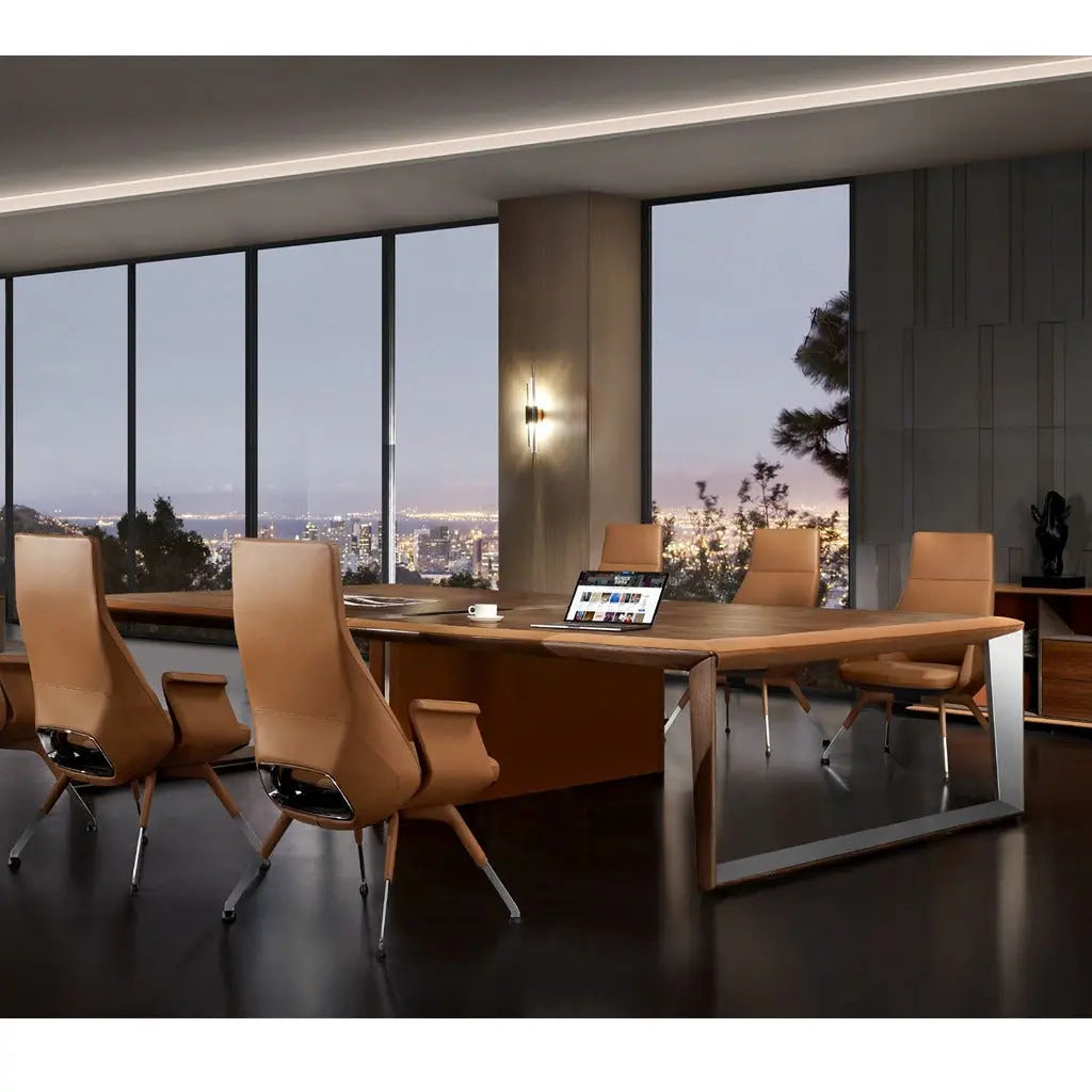 Huimei Edge Series Office Meeting Table, Forster Yellow Color Huimei Furniture