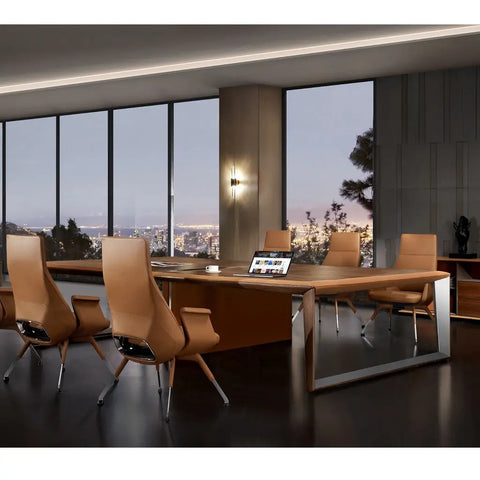 Huimei Edge Series Office Meeting Table, Forster Yellow Color Huimei Furniture