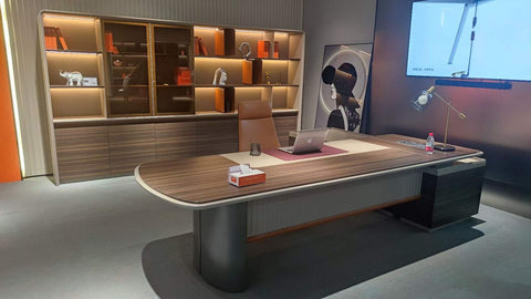 Huimei Executive Office Table LX-280 / LX-320, Brown Color