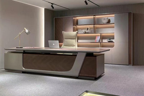 Huimei HZ-320 Executive Desk – Premium Modern CEO Table (320 × 228 × 76 cm)