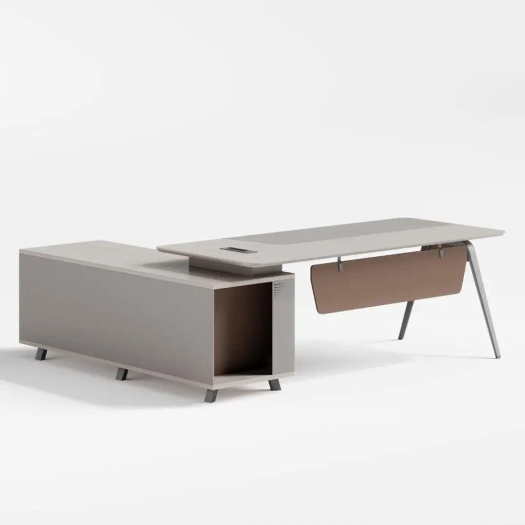 Huimei Executive Office Table, Light Oak Color, YD-220 Huimei Furniture