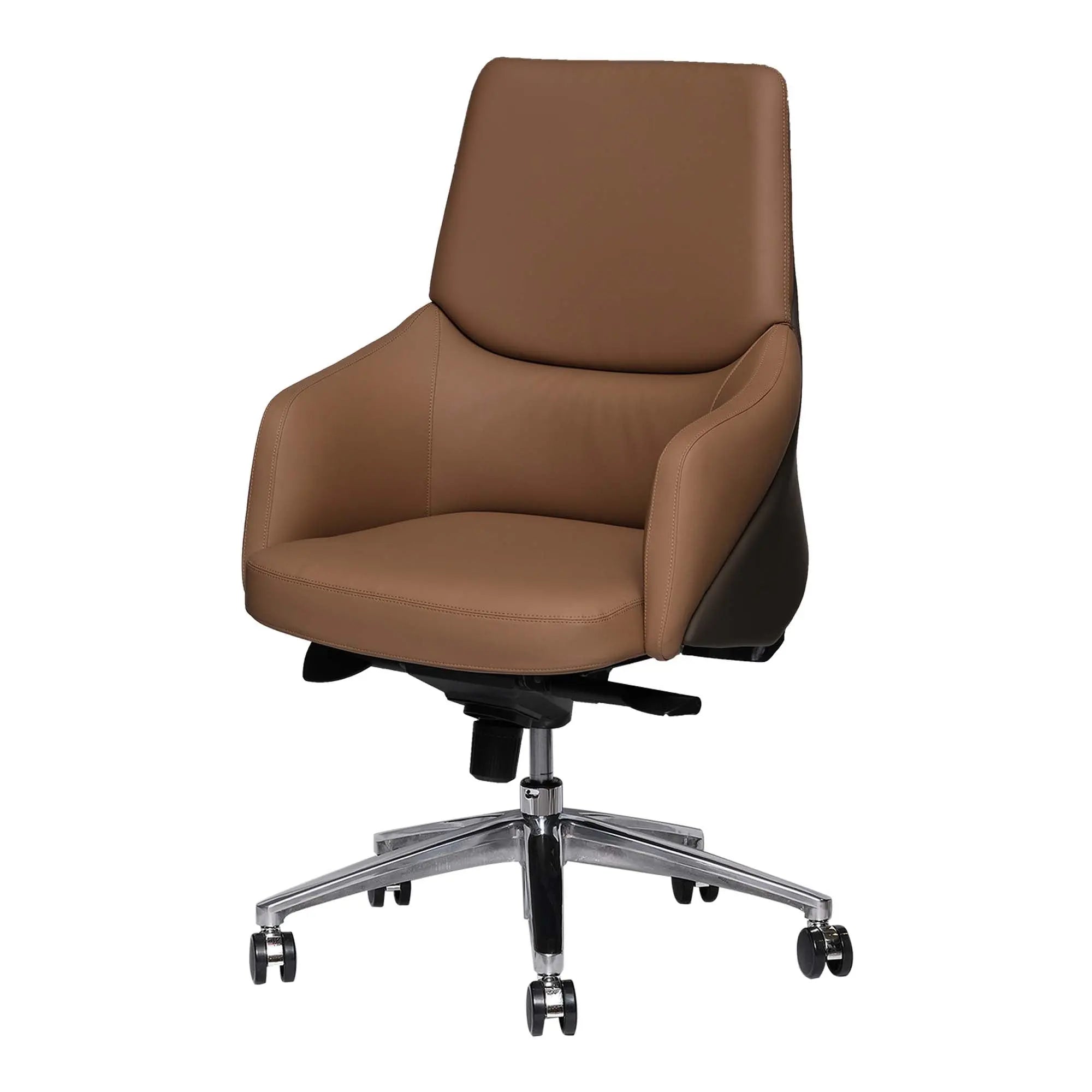 Huimei Low Back Office Chair YS-1524-B Brown Color Huimei Furniture