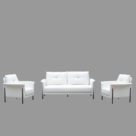 Huimei XP-233 Office Sofa Set – PU Leather, 3+1+1, Black / White Huimei Furniture